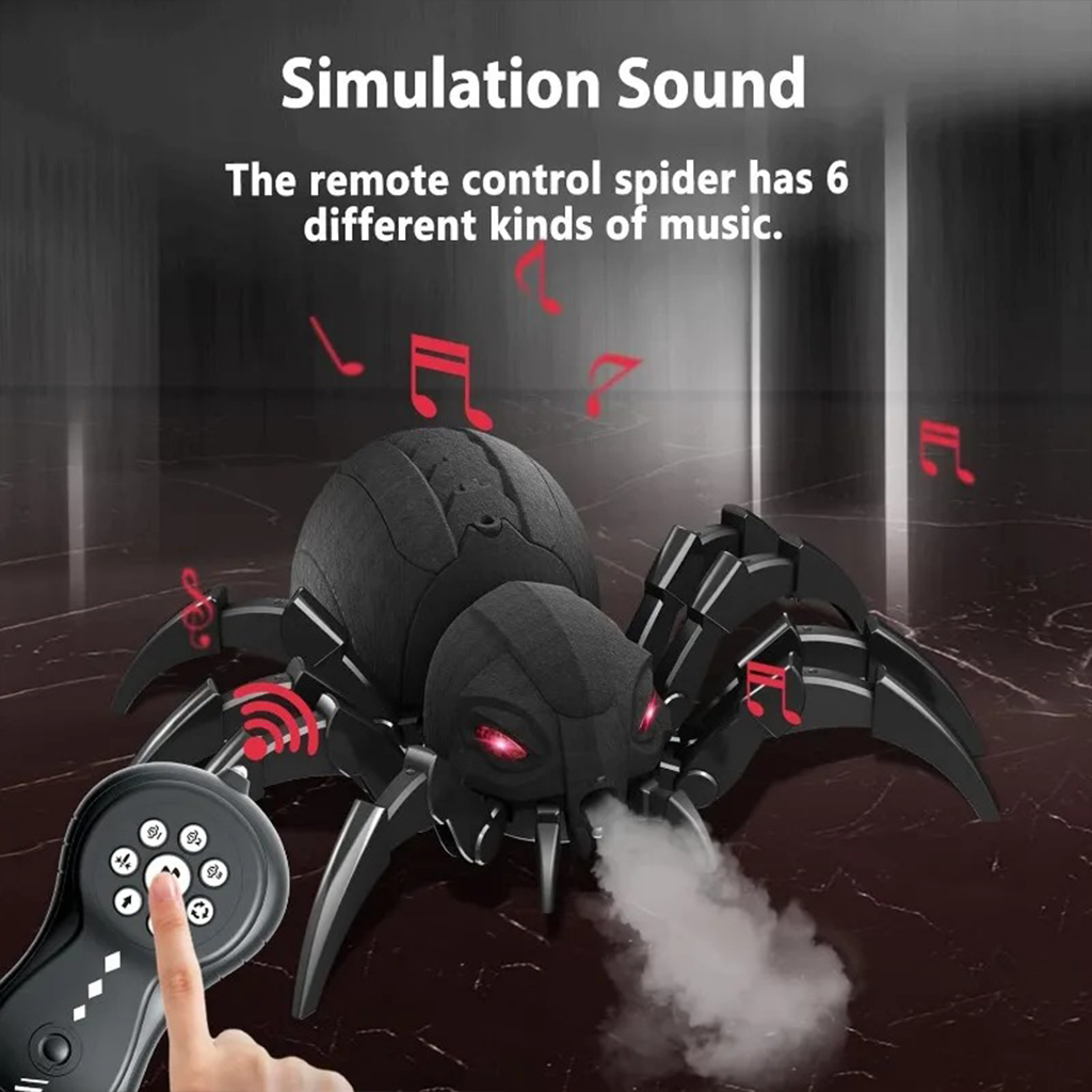 YOTOY Remote Control Electric Spider Spray Music Toy for Kids - Intelligent Gift for Boys