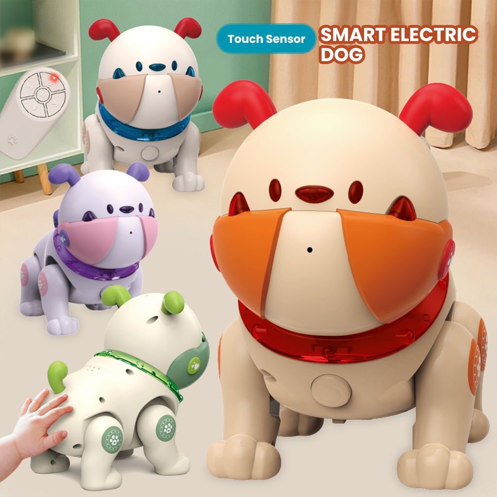 YOTOY Smart AI Voice Dog for Kids - Touch Sensor, Record & Repeat, Remote Control, Educational Robotic Puppy Toy