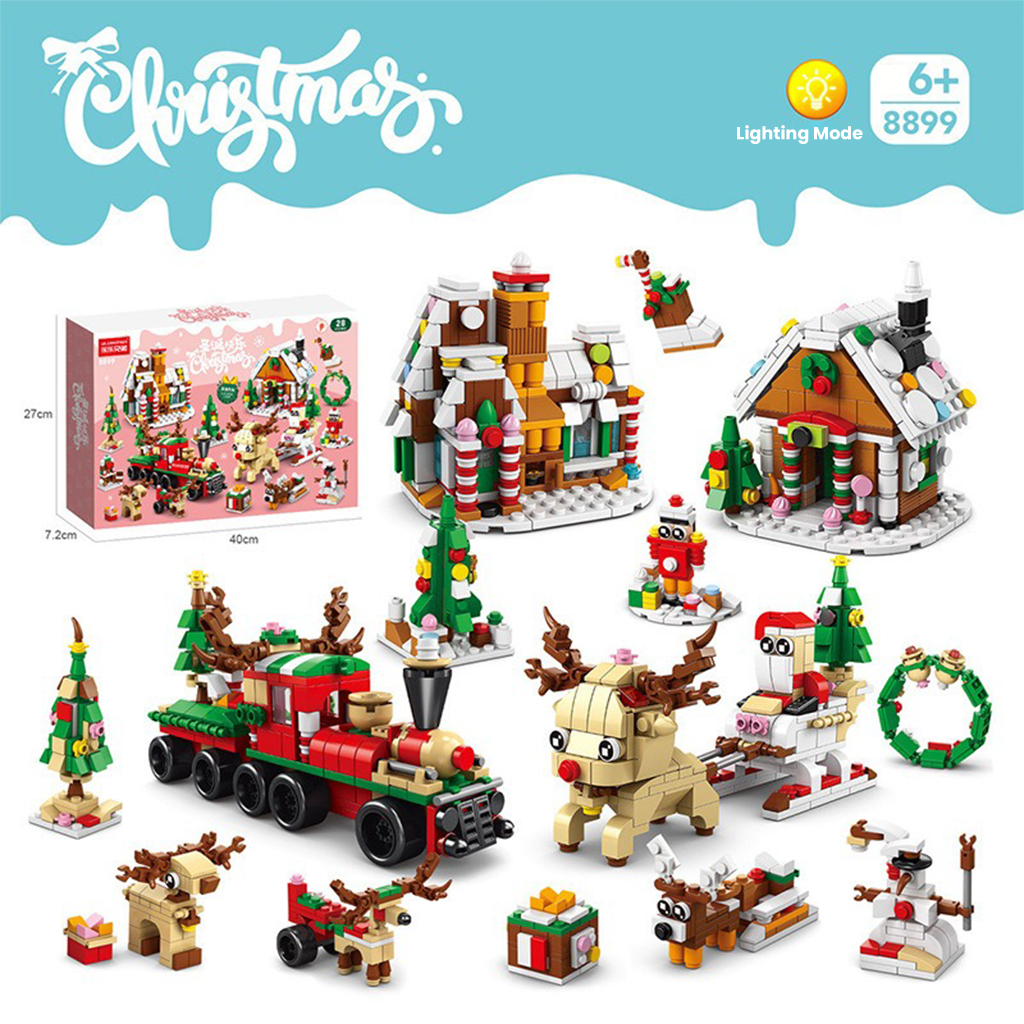 YOTOY Christmas Series Puzzle Building Set, LEGO-Compatible Bricks for Kids, Birthday Gift & Decorative Piece