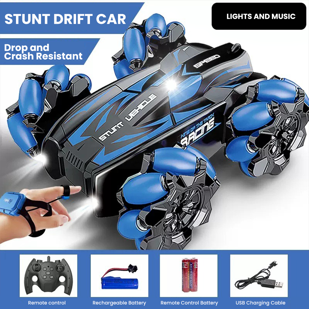 YOTOY Dual-Sided Stunt RC Car with Light Effects, 4WD Off-Road Drift, Kids Toy Vehicle