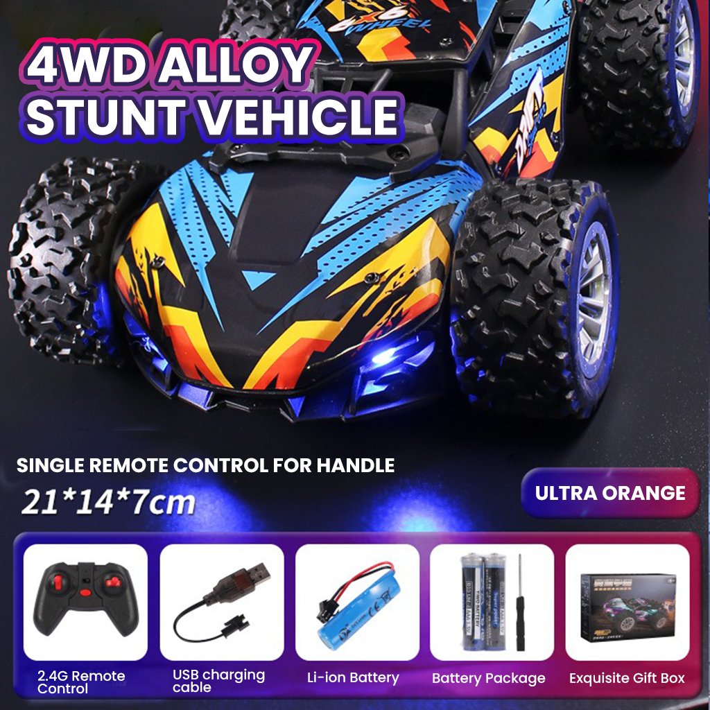 YOTOY 4-Wheel Drift Stunt Climbing RC Car - Alloy Electric Spray Paint Off-Road Flip Car 4WD Toy