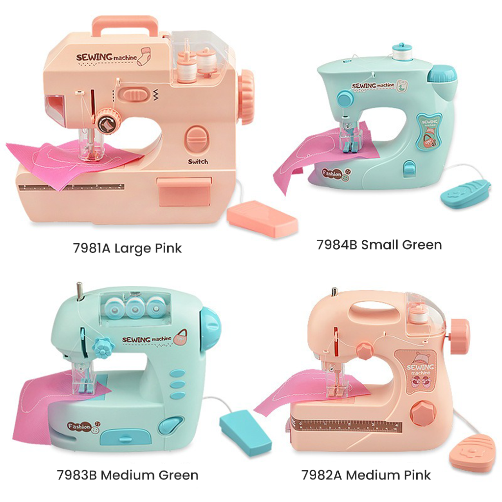 YOTOY Educational Electric Sewing Machine Toy with Lights for Kids – DIY Stitching & Role Play Fun, Perfect for Making Masks - Girls' Creative Gift