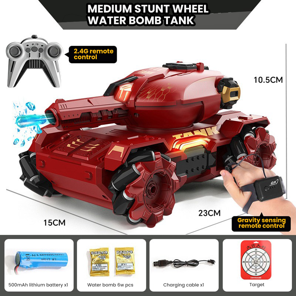 YOTOY Gesture Sensing Tank RC Car 4WD Off-Road Mecha Boy Toy with Water Bullet Shooting Function