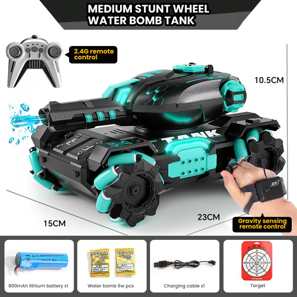 YOTOY Gesture Sensing Tank RC Car 4WD Off-Road Mecha Boy Toy with Water Bullet Shooting Function