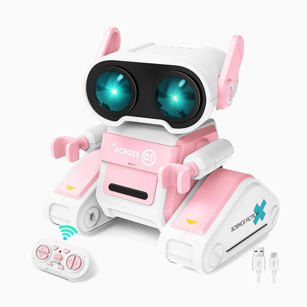 YOTOY Remote Control Robot Toys, Sound And Light Dancing Electric Robot for Kids