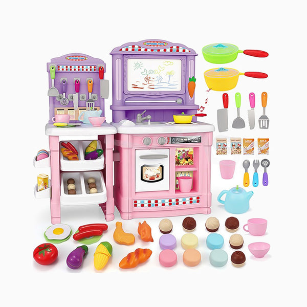 YOTOY Pretend Game With Simulated Sound And Light Kitchen Toys