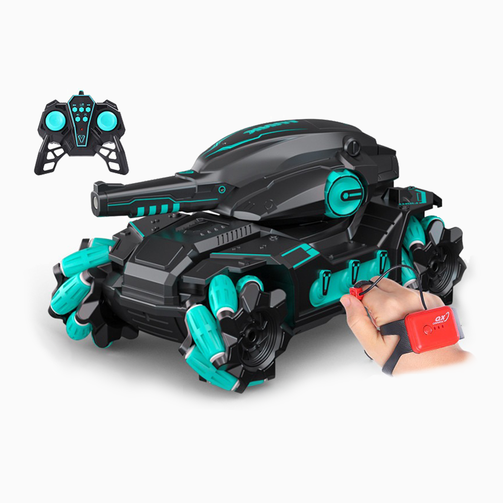 YOTOY Gesture Sensing Tank RC Car 4WD Off-Road Mecha Boy Toy with Water Bullet Shooting Function