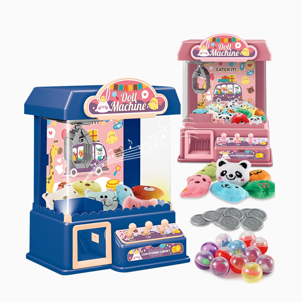 YOTOY Mini Electric Claw Crane Machine for Kids: Coin-Operated Toy Grabber with Lights & Music, Perfect for Plush Toys & Gifts