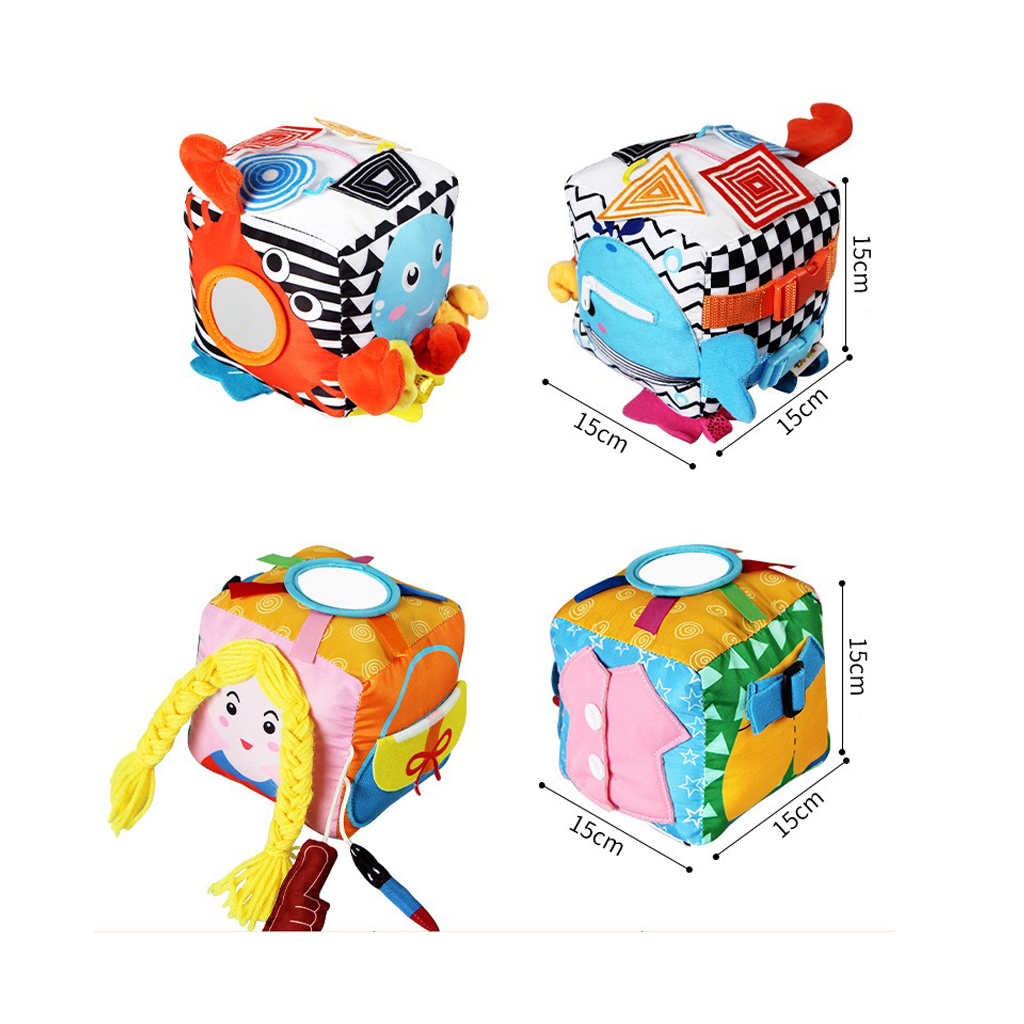 YOTOY New Arrival Kids Intelligence Development Building Blocks | Baby Cloth Toy Cubes | Learning Dress-up Dice Game