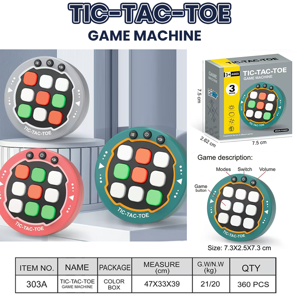 YOTOY Triple Connect 4-in-a-Row Tic Tac Toe - Interactive Desktop Game for Kids' Cognitive Skills Development