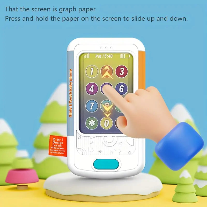 YOTOY Vibrant Music Mate: Interactive Baby Phone with Sliding Buttons, Educational Tunes & Lights