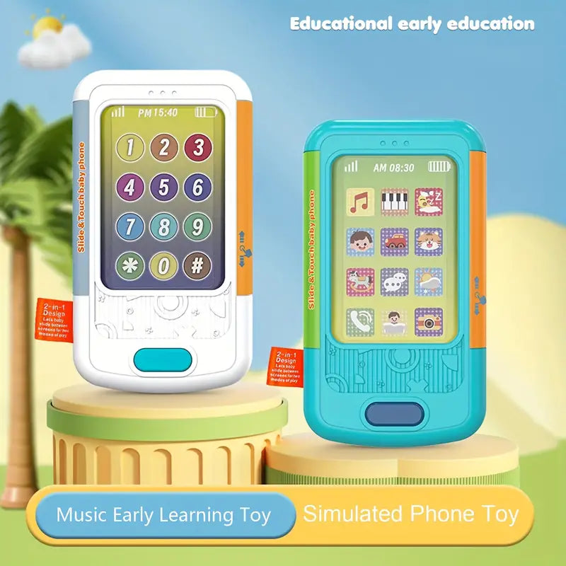 YOTOY Vibrant Music Mate: Interactive Baby Phone with Sliding Buttons, Educational Tunes & Lights