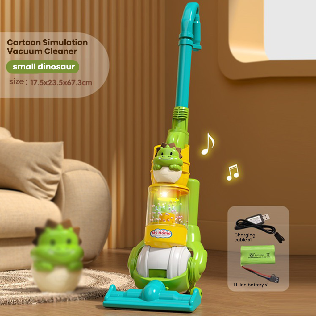 YOTOY Kids Role Play Simulation Mini Vacuum Cleaner Toy - Rechargeable Sound Effects Electric Sweeper for Children