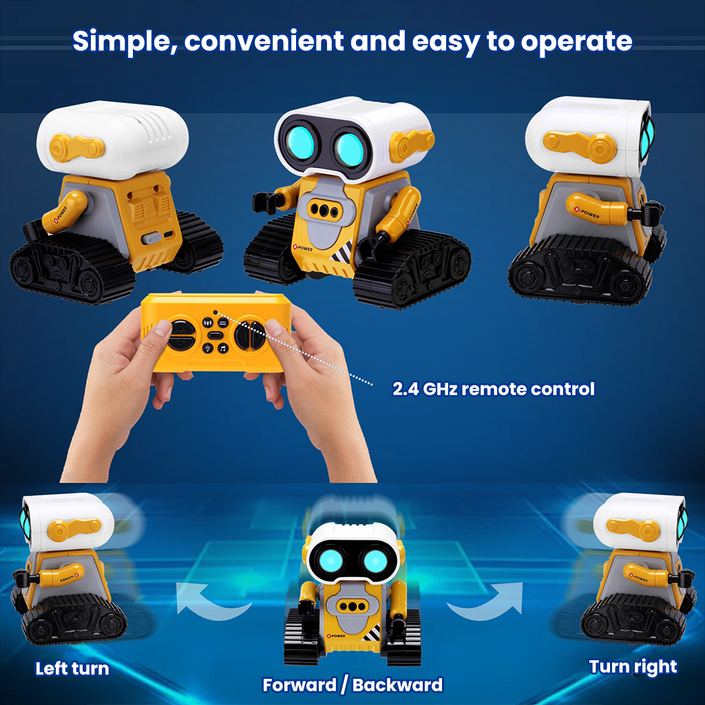 YOTOY Children's Remote Control Wall-E Smart Robot, Gesture Sensing Simulation Toy with Lights, Music & RC Function