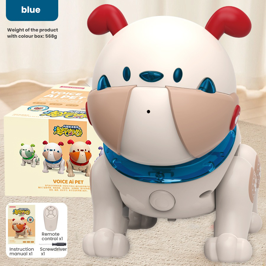 YOTOY Smart AI Voice Dog for Kids - Touch Sensor, Record & Repeat, Remote Control, Educational Robotic Puppy Toy