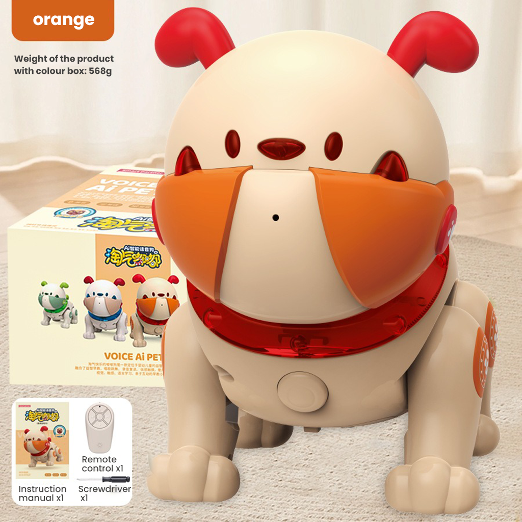 YOTOY Smart AI Voice Dog for Kids - Touch Sensor, Record & Repeat, Remote Control, Educational Robotic Puppy Toy