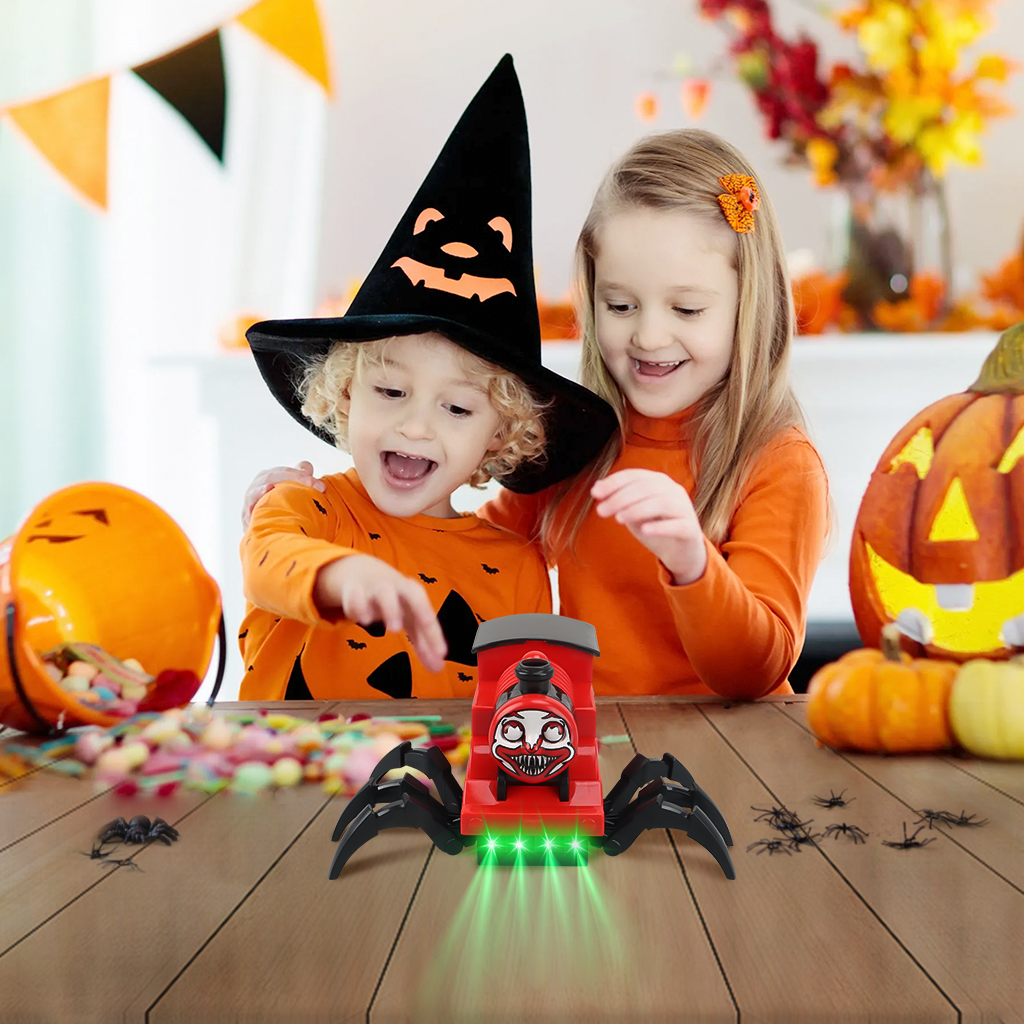 YOTOY Horror Charles Train Electric Omnidirectional Light Toy for Boys - Wholesale Halloween Gift Idea