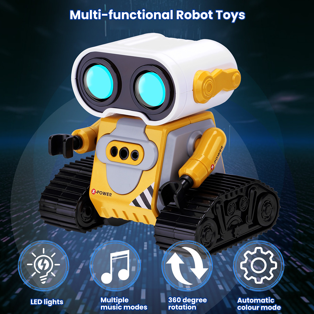 YOTOY Children's Remote Control Wall-E Smart Robot, Gesture Sensing Simulation Toy with Lights, Music & RC Function