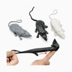 YOTOY 10 Pcs Halloween Prank Toy - Bungee Launch Rat, Black & White, Finger Sling Shot for Kids' Fun