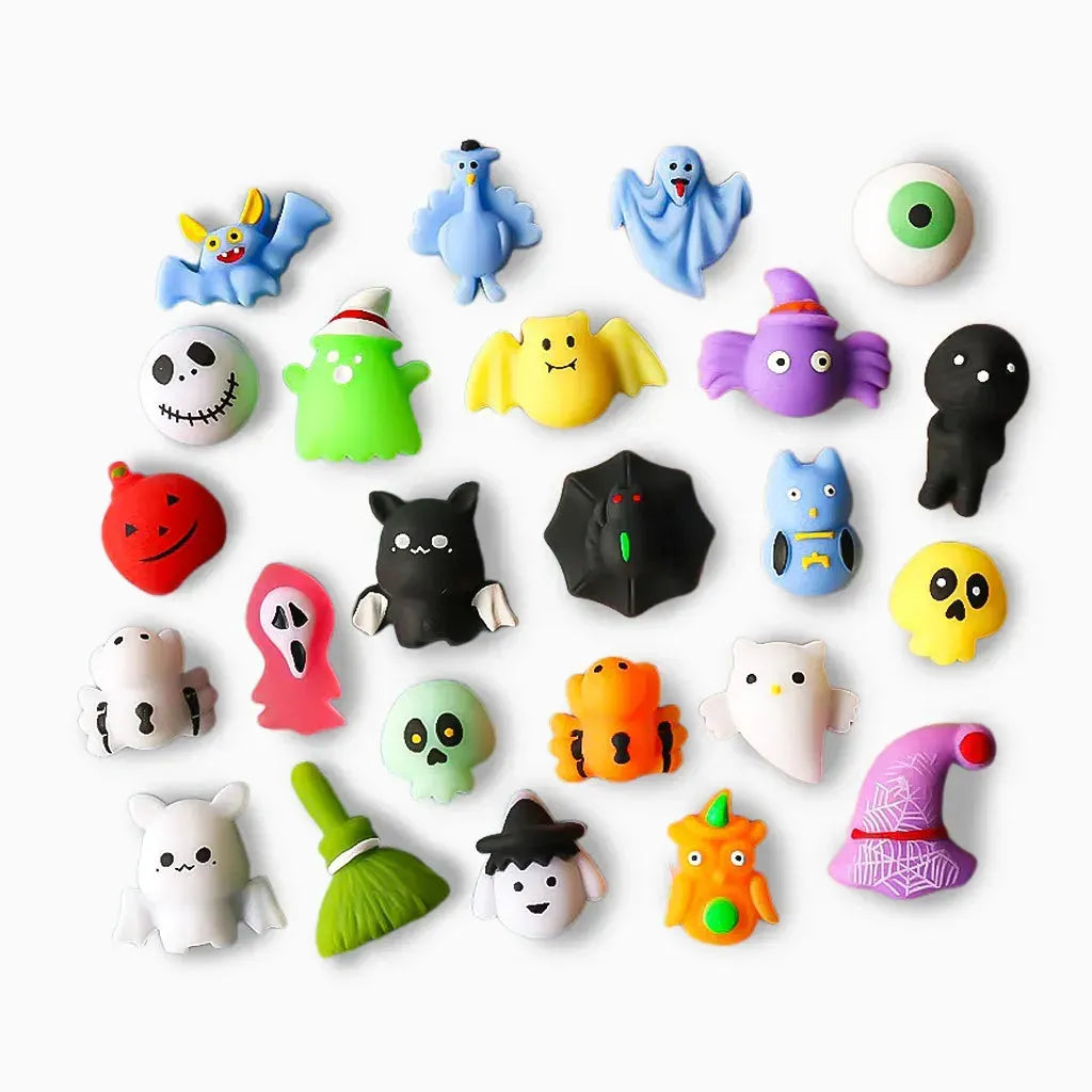 YOTOY 10 Pcs Halloween Squishy Fun: Novelty TPR Stress Relief Squeeze Toys - YOTOY