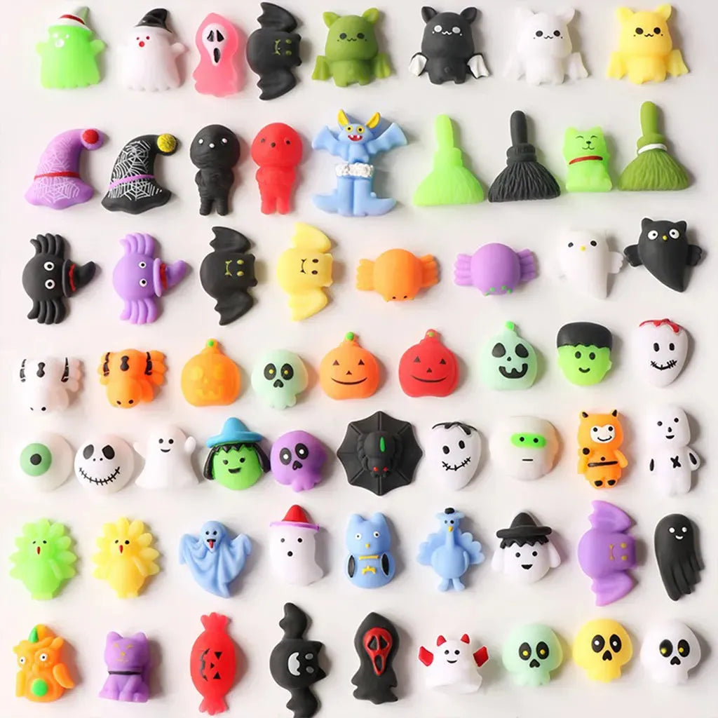 YOTOY 10 Pcs Halloween Squishy Fun: Novelty TPR Stress Relief Squeeze Toys - YOTOY