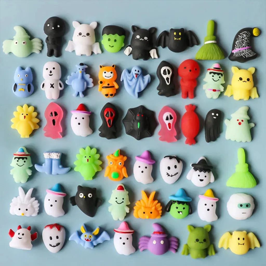 YOTOY 10 Pcs Halloween Squishy Fun: Novelty TPR Stress Relief Squeeze Toys - YOTOY