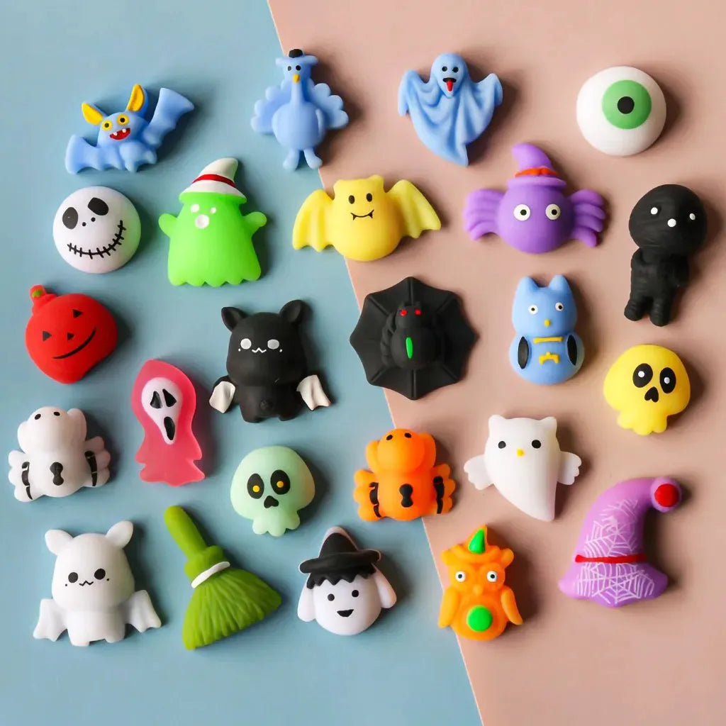 YOTOY 10 Pcs Halloween Squishy Fun: Novelty TPR Stress Relief Squeeze Toys - YOTOY