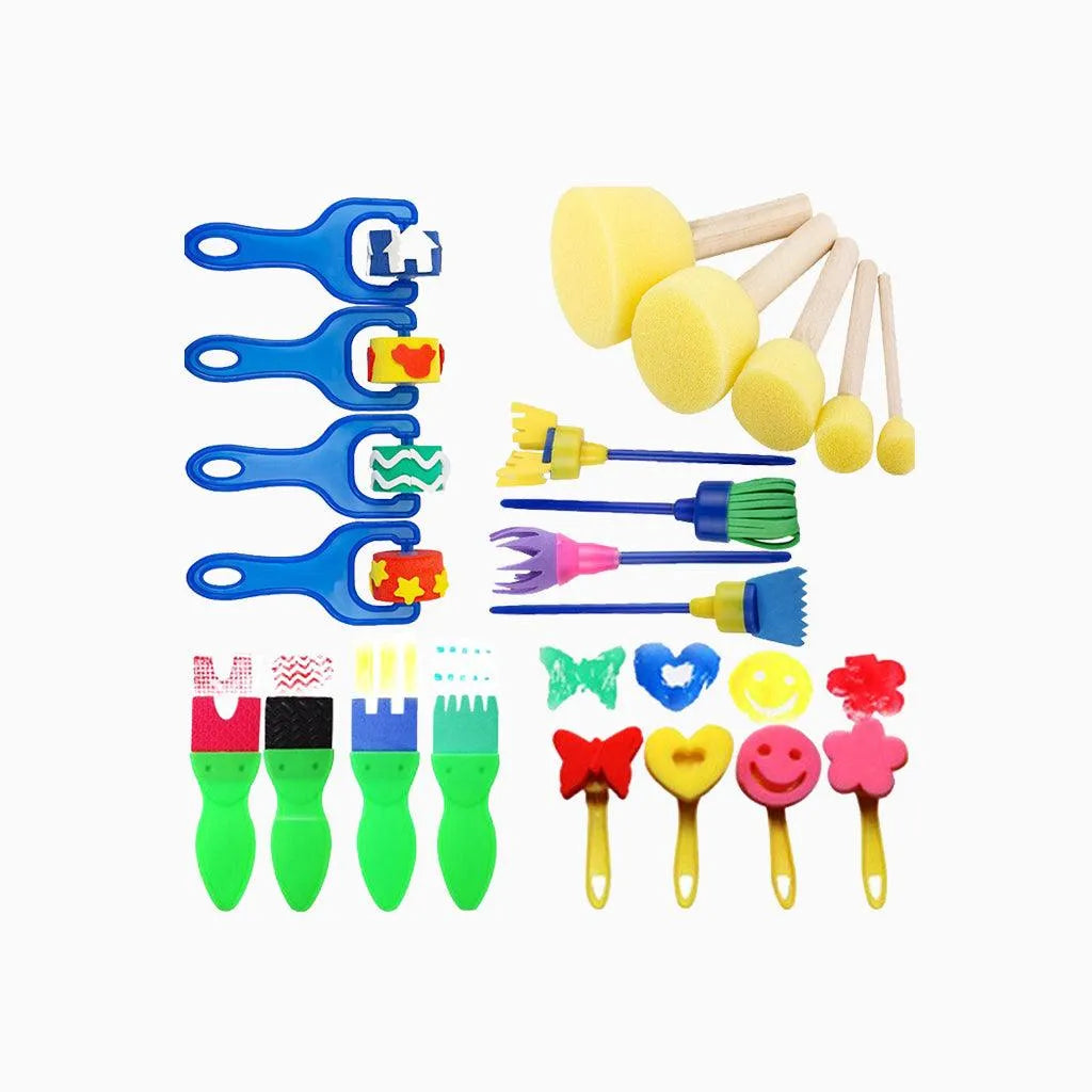 YOTOY 21-Piece Sponge Stamp Painting Art Tools - YOTOY