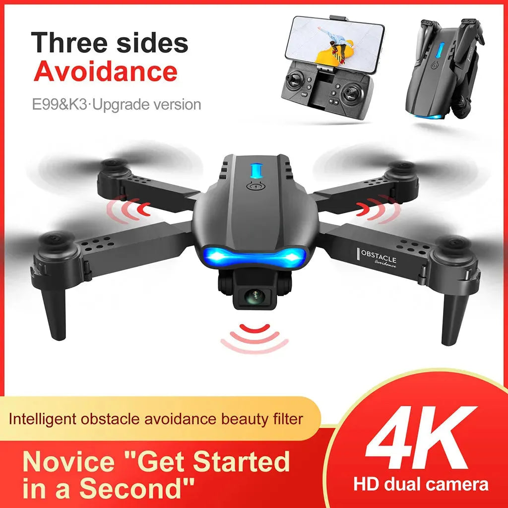 YOTOY 4K HD 3-Side Obstacle Avoidance Drone with Dual Camera Switch - YOTOY