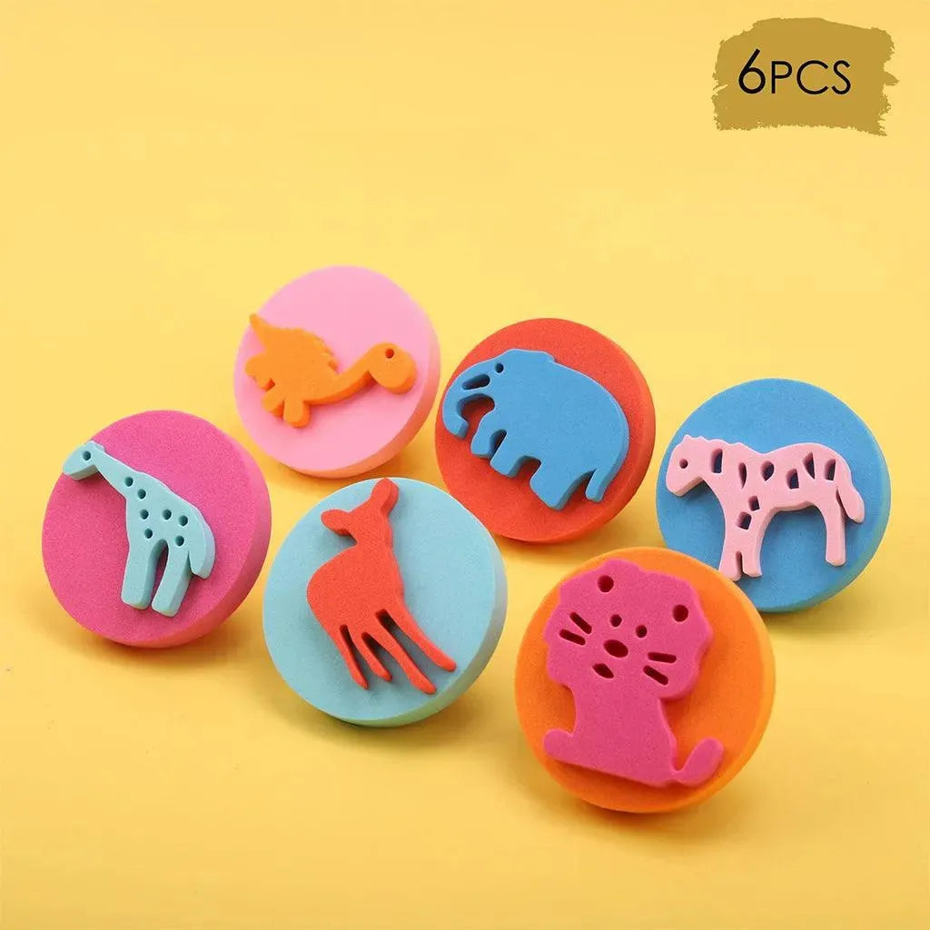 YOTOY 6 Pcs Painting Paint Stamp Graffiti Diy Rubbing Tool - YOTOY