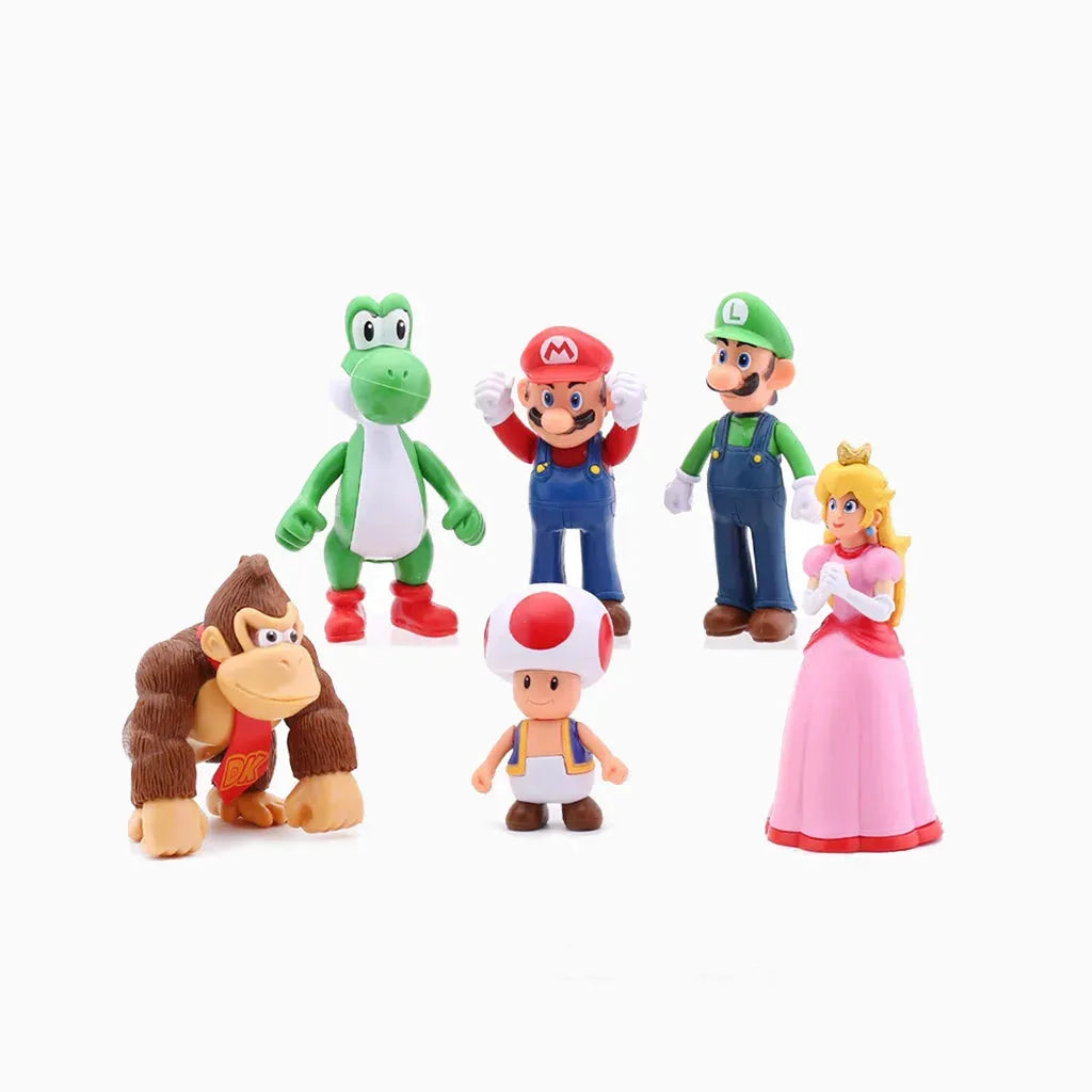 YOTOY 6-Piece Super PVC Action Figure Set - Adorable Cartoon Anime Figurines - YOTOY