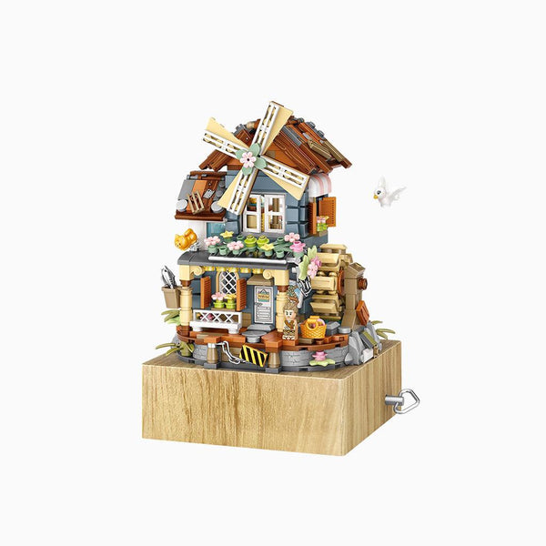 YOTOY 799Pcs Windmill House Music Box Puzzle Building Blocks Toys - YOTOY