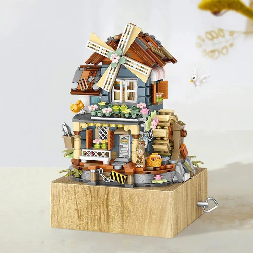 YOTOY 799Pcs Windmill House Music Box Puzzle Building Blocks Toys - YOTOY