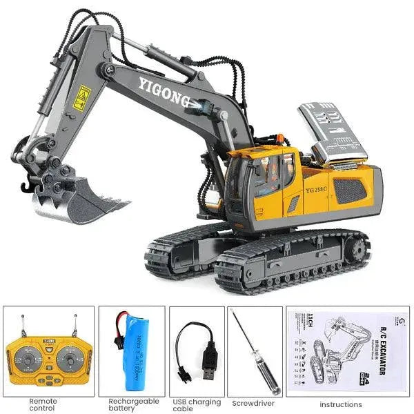 YOTOY Alloy Remote Control Excavator Toys for Boys - YOTOY