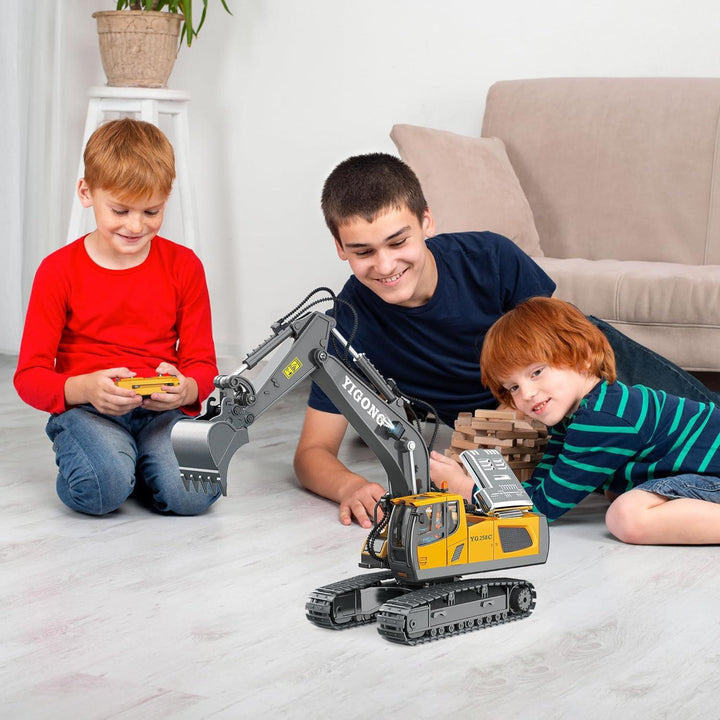YOTOY Alloy Remote Control Excavator Toys for Boys - YOTOY