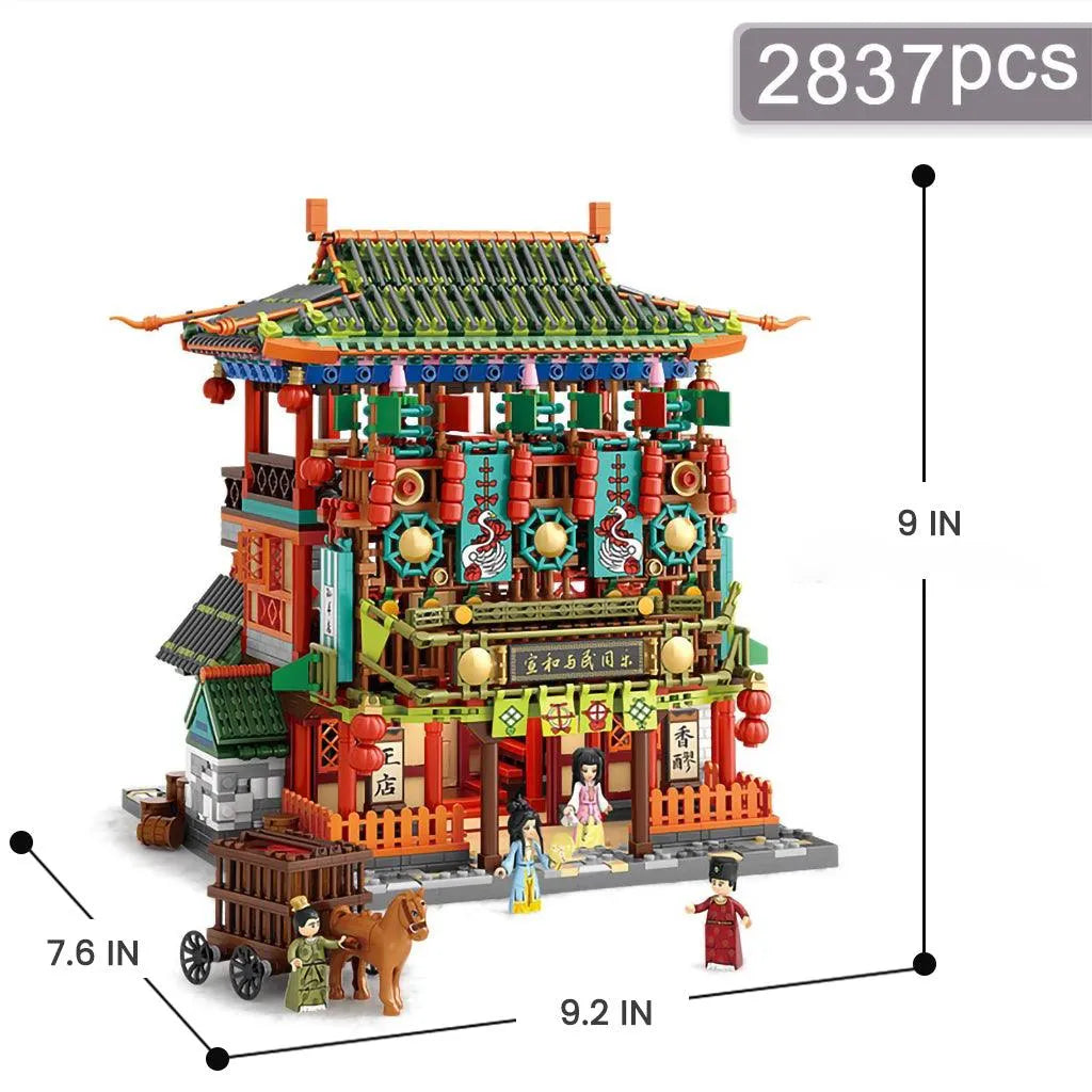 YOTOY Along the River During the Qingming Festival Architectural Set Building Blocks - YOTOY