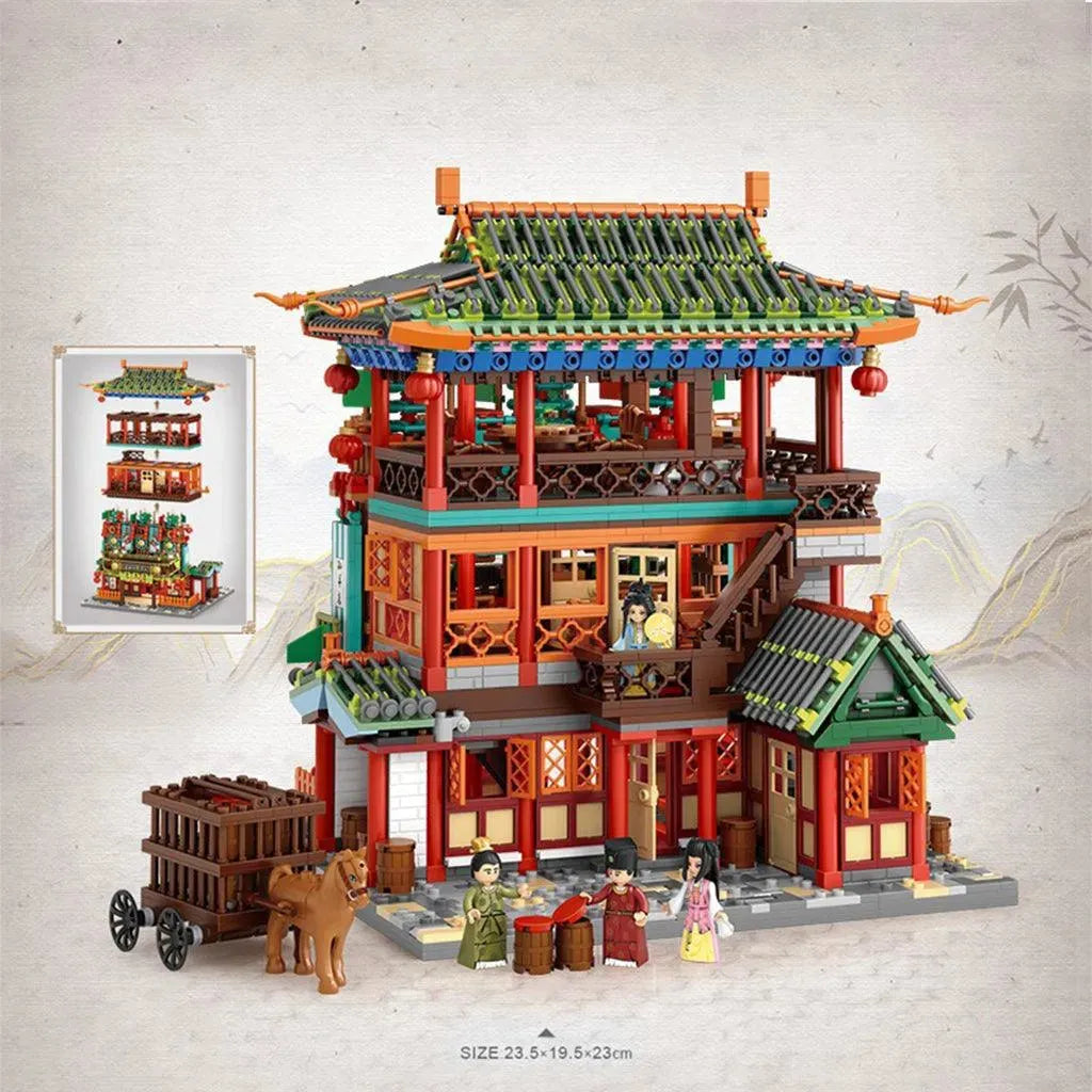 YOTOY Along the River During the Qingming Festival Architectural Set Building Blocks - YOTOY