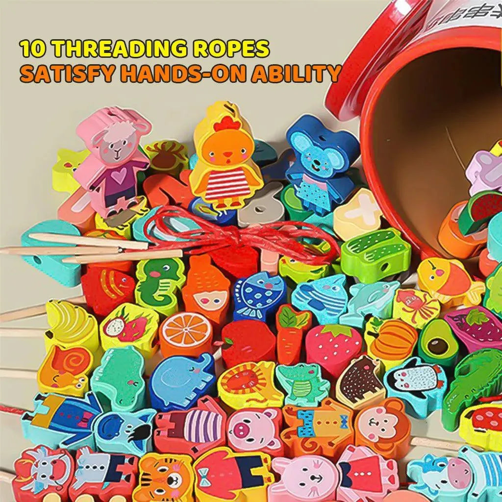 YOTOY Animal Fruit String String Beaded Educational Toys 0-3 - YOTOY