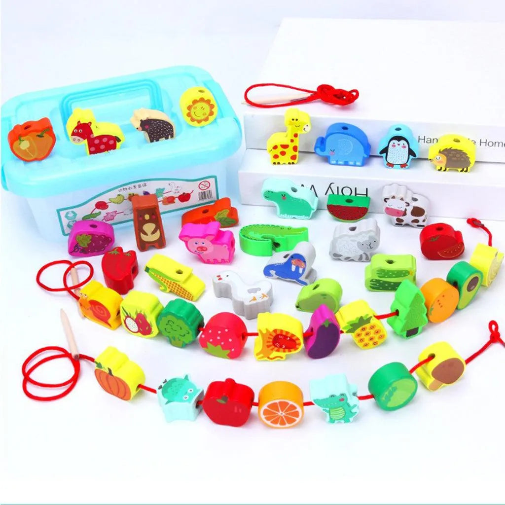 YOTOY Animal Fruit String String Beaded Educational Toys 0-3 - YOTOY