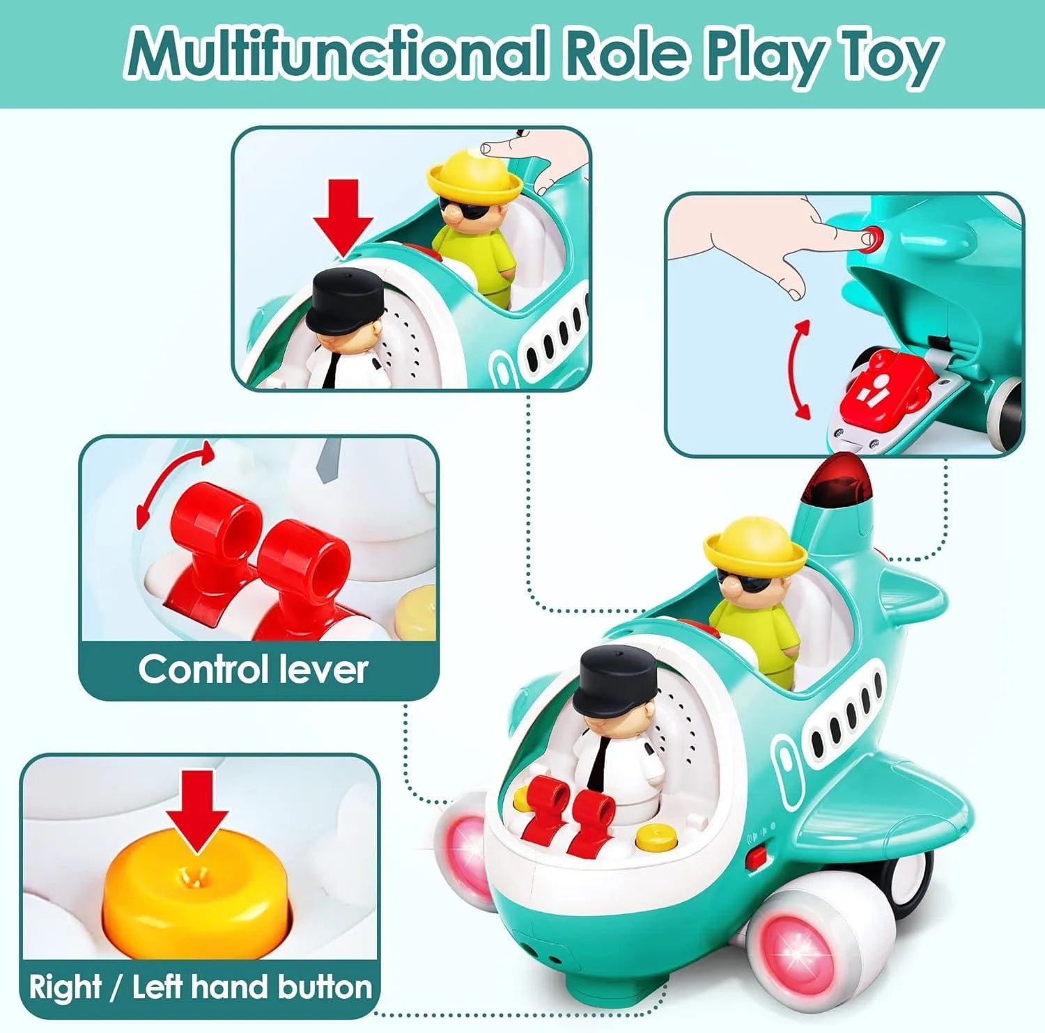 YOTOY Baby Airplane Toys, Remote Control Plane Toy - YOTOY