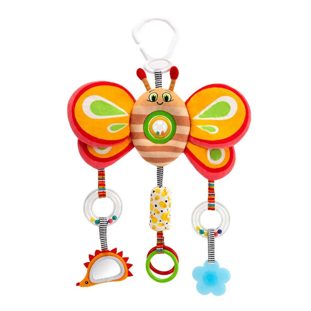 YOTOY Baby Rattle Crib Mobile with Cartoon Car Bed Hanging Wind Chime Toy for Infants & Toddlers - YOTOY