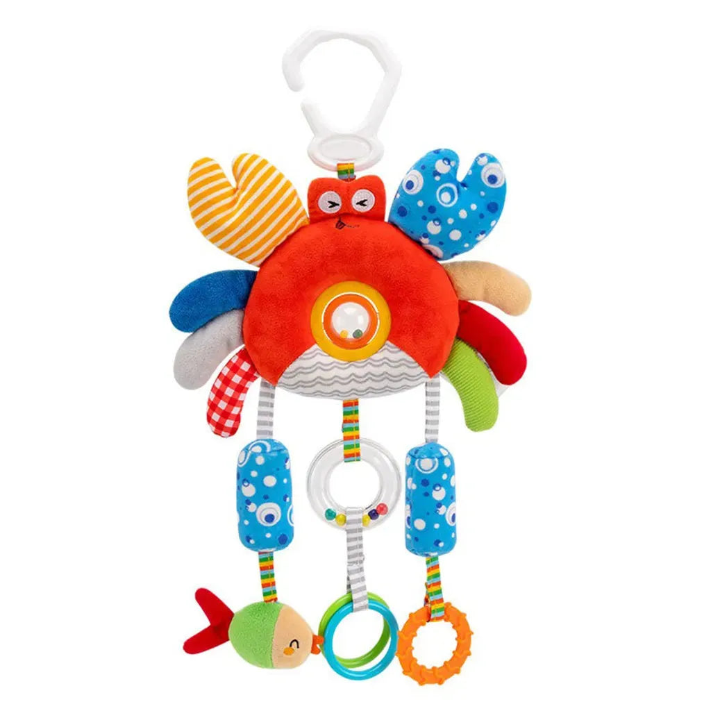 YOTOY Baby Rattle Crib Mobile with Cartoon Car Bed Hanging Wind Chime Toy for Infants & Toddlers - YOTOY