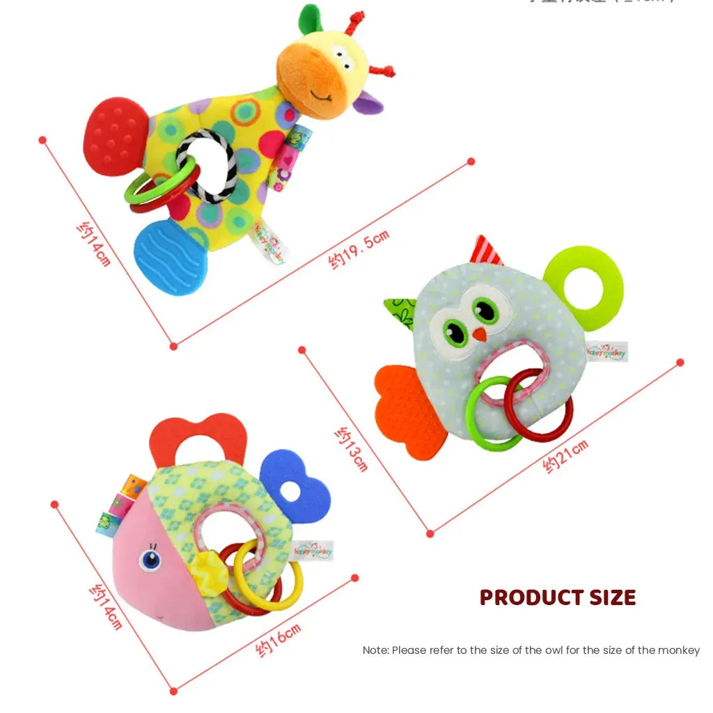 YOTOY Baby Rattle Teether Toy - Safe Bite & Grip Training for Infants - YOTOY