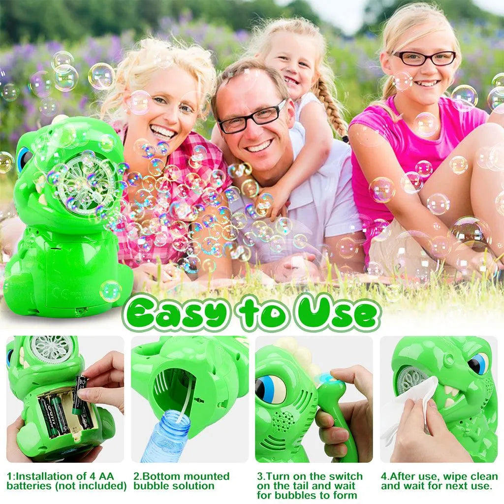 YOTOY Bubble Machine for Kids Dinosaur Bubble Gun - YOTOY