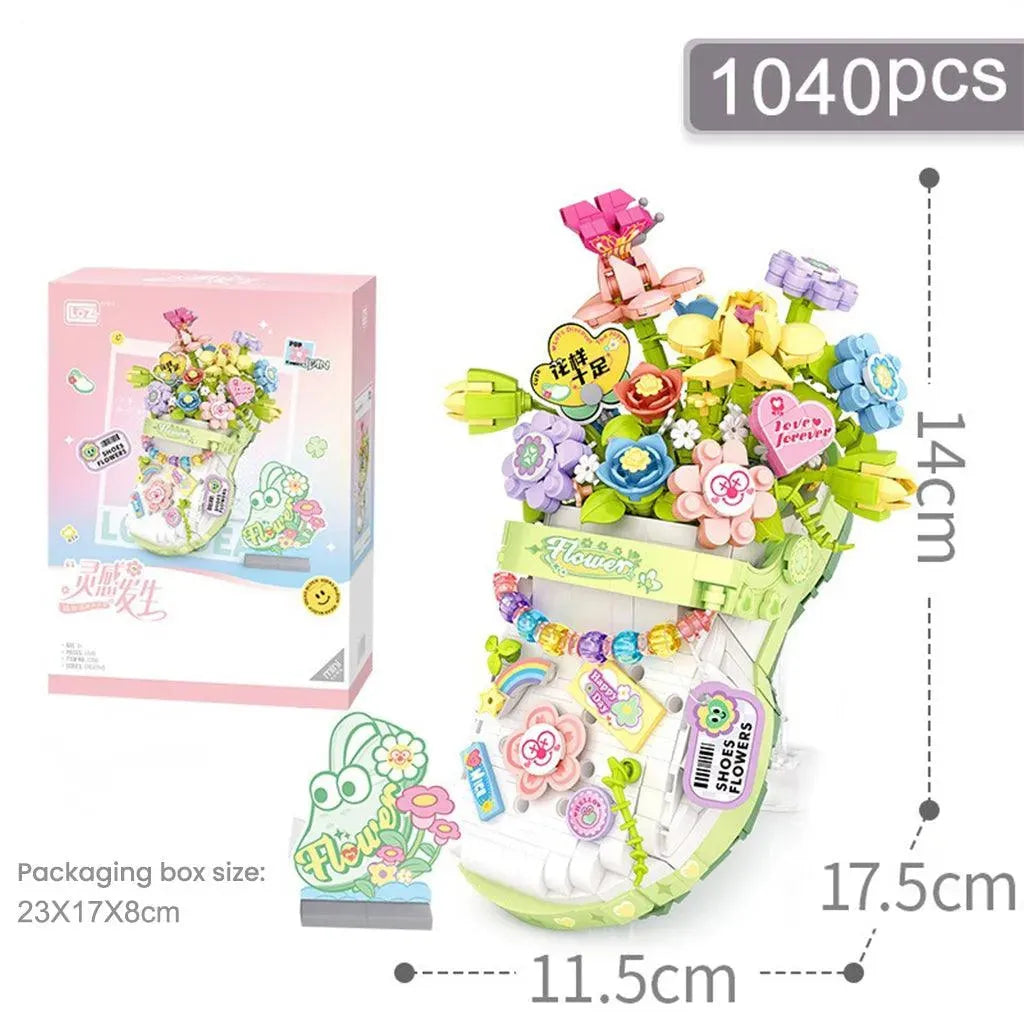 YOTOY Building Blocks Flower Hole Shoes Creative Assembly Toys - YOTOY