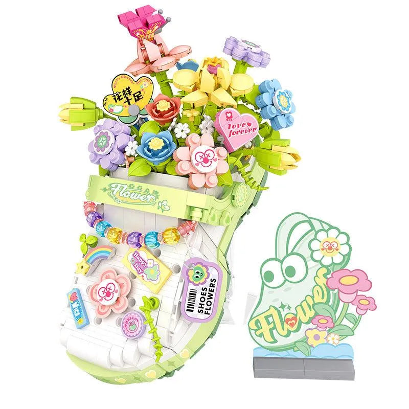 YOTOY Building Blocks Flower Hole Shoes Creative Assembly Toys - YOTOY