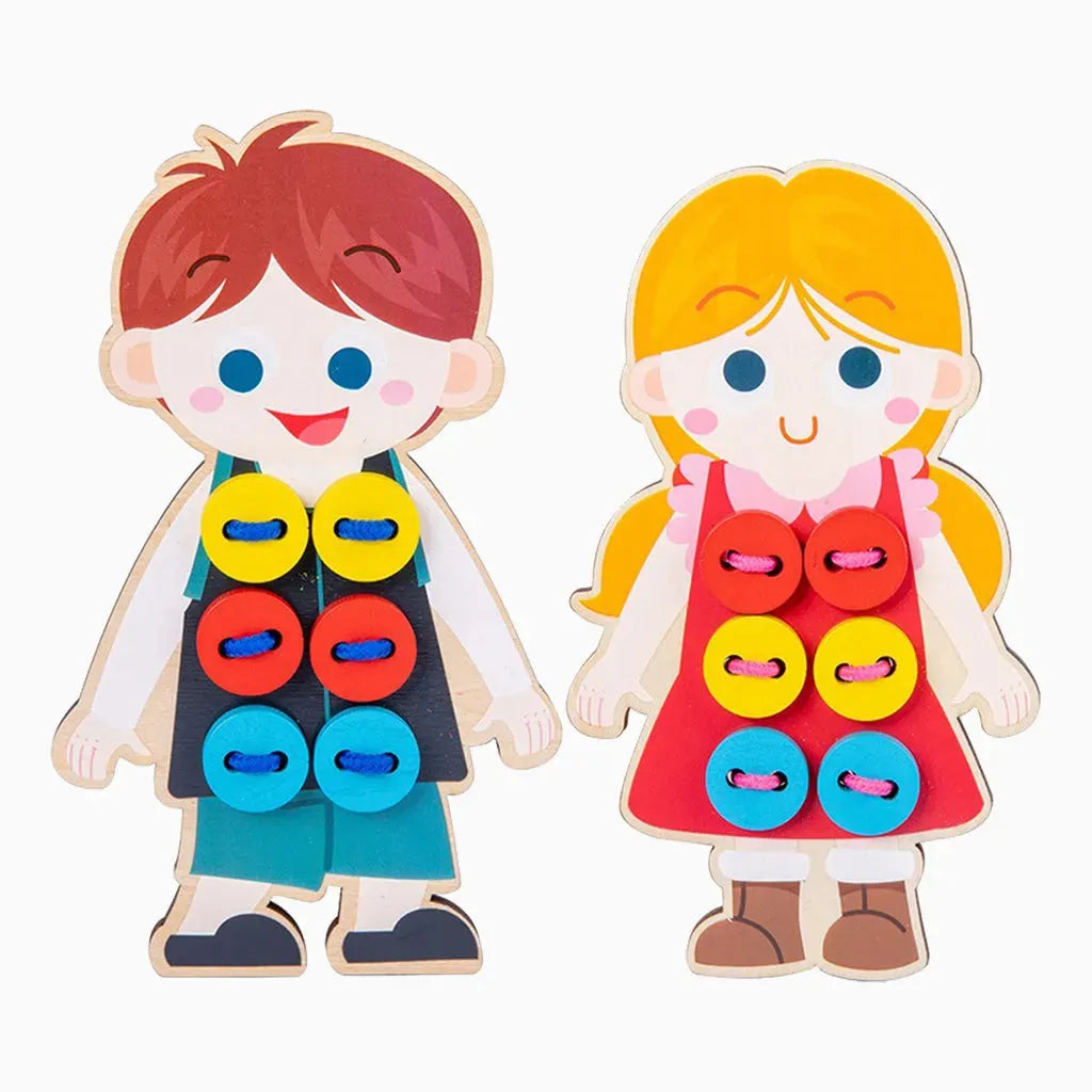 YOTOY Children'S Educational Handmade Toys, Stringing Ropes, Buttoning, Shoe Lacing Games - YOTOY