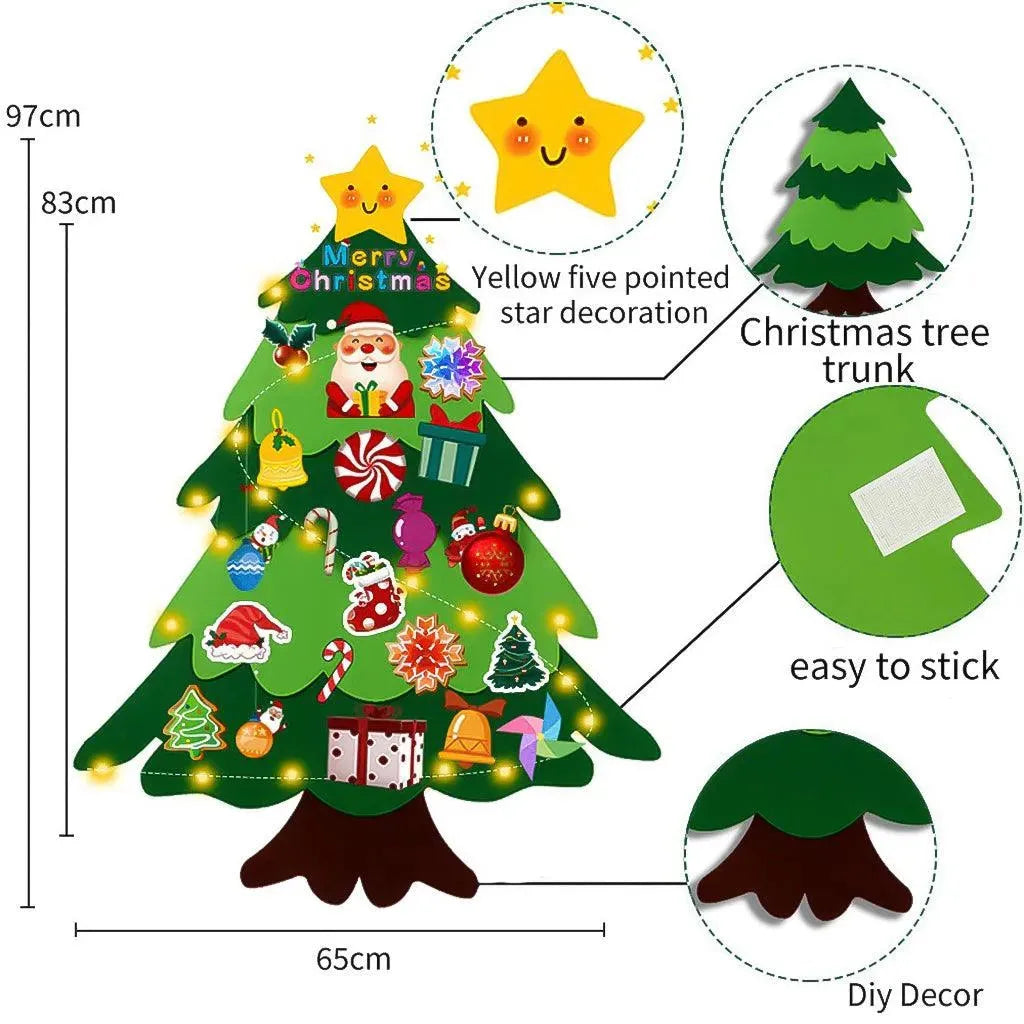 YOTOY Children'S Handmade Diy Felt Christmas Tree - YOTOY