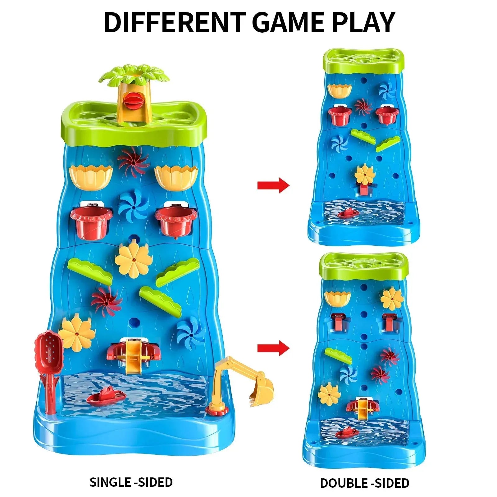 YOTOY Children's waterfall water table wall Summer outdoor double-sided water fun toys Outdoor Water Garden - YOTOY