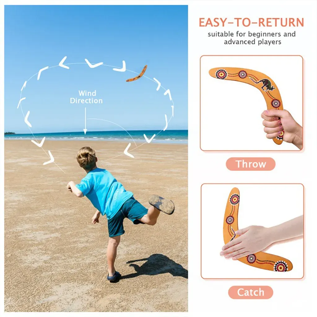 YOTOY Children's Wooden Boomerang - YOTOY